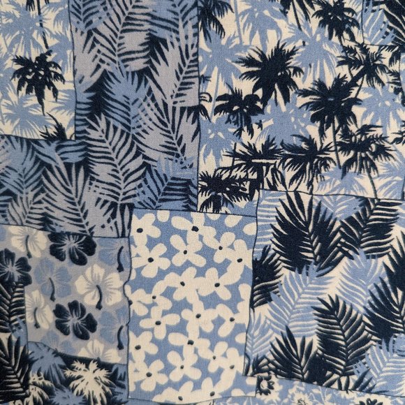 TUNEVUSE* Men's Short Sleeve Button Down Curved Hem Hawaiian Shirt~ Size XXL - Picture 12 of 13